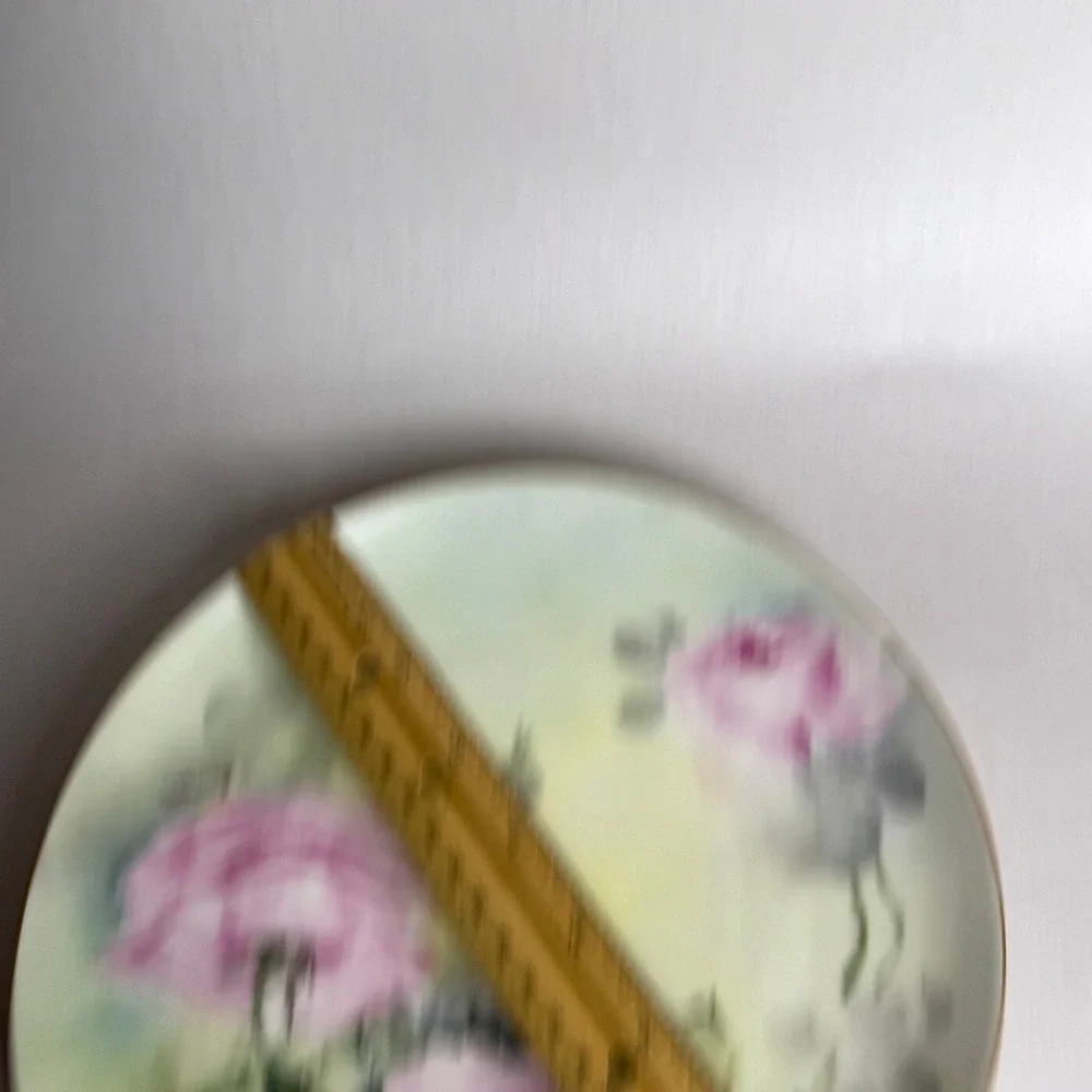 Haviland France‎ Limoges Hand Painted Pink Rose Plate Signed Kaufmann Gold Trim